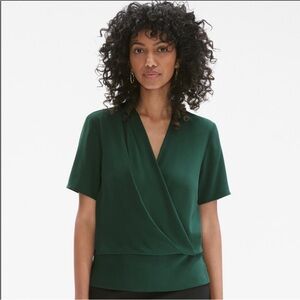 M. M. LaFleur The Dani Top Blouse in color Viridian Green size xl